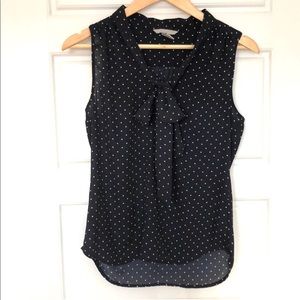 H&M tie-front polka dot blouse